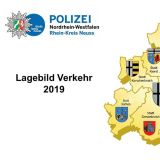 Links steht "Lagebild Verkehr 2019". Rechts ist die Kreiskarte in gelb zusehen. 