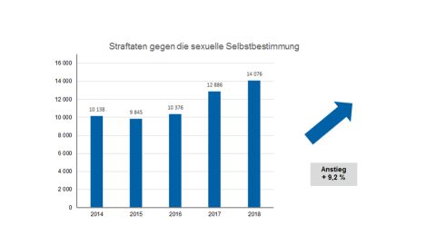 Grafik Straftaten gegen die sexuelle Selbstbestimmung